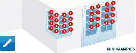 Voorbeeld van miniraampjes in de berekenmodule
